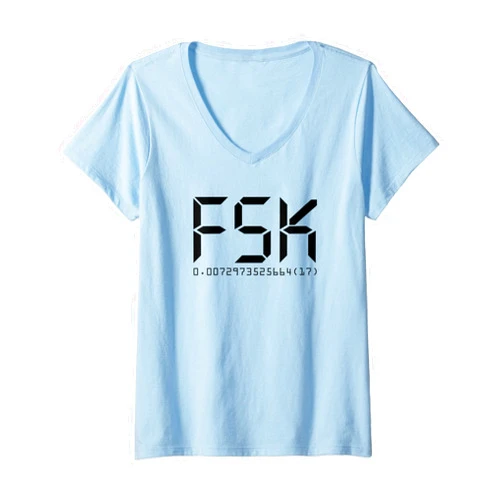 4NeeerdsOnly Womens Fine structure constant FSK V-Neck T-Shirt