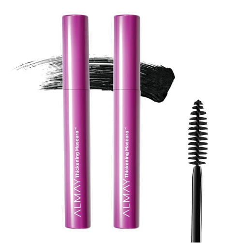Almay Mascara, Thickening, Volume & Length Eye Makeup with Aloe and Vitamin B5, Hypoallergenic-Fragrance Free, Ophthalmologist Tested, 402 Black (Pack of 2)