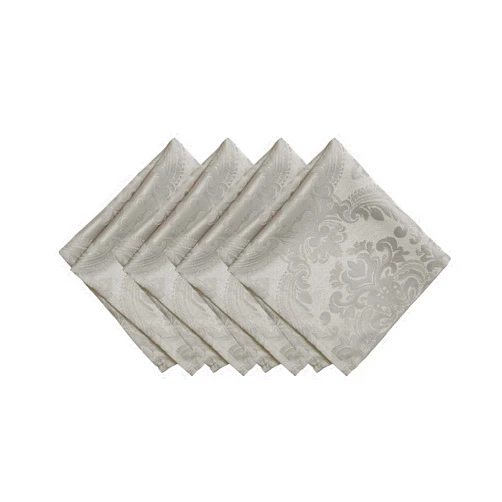 Elrene Home Fashions Caiden Elegance Damask Waterproof, Stain & Wrinkle Resistant Fabric Napkins (Set of 4), 17