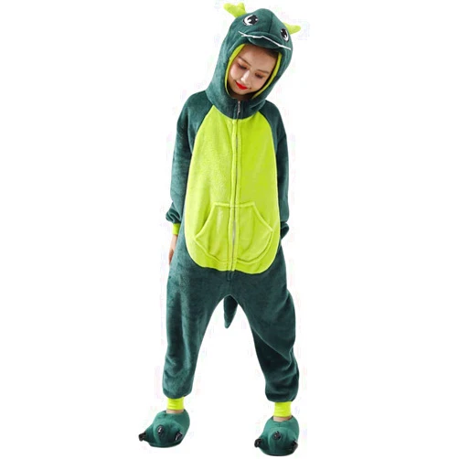 Beskie Kids Onesie Pajamas Unisex Dragon Christmas Halloween Costume Age 2-10 Years （Without Slipper ）