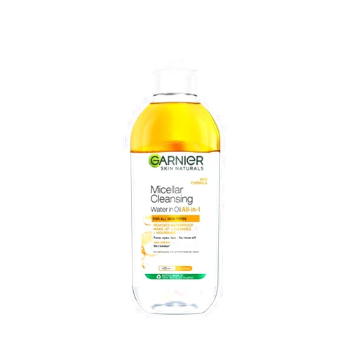 Generic Gar.nier Micellar Cleansing Water in Oil - Removes Waterproof Makeup - Suitable For All Skin Types, Dermatologically Tested, Vegan, For Men and Women, Remove 100% Dirt, Pollution, Make Up, 400ml