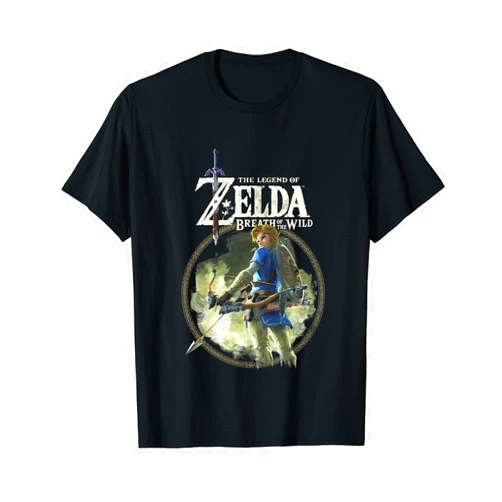 The Legend Of Zelda Breath Of The Wild Link Circle Portrait T-Shirt