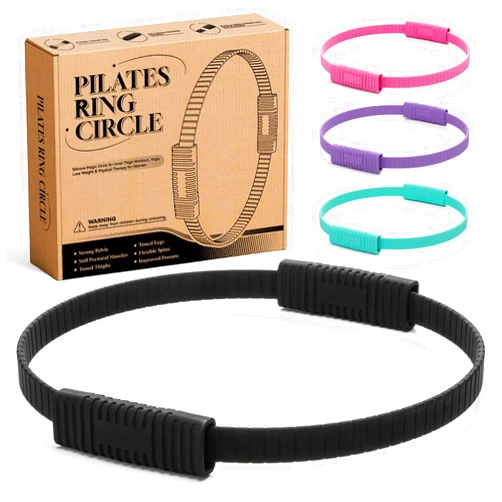 SUBCULTUREPICK Pilates Ring, Silicone Magic Pilates Rings, Lightweight & Durable Flexible Fitness Circle Exercise Equipment for Toning Arms, Thighs,Legs, Core,Yoga & Physical Therapy