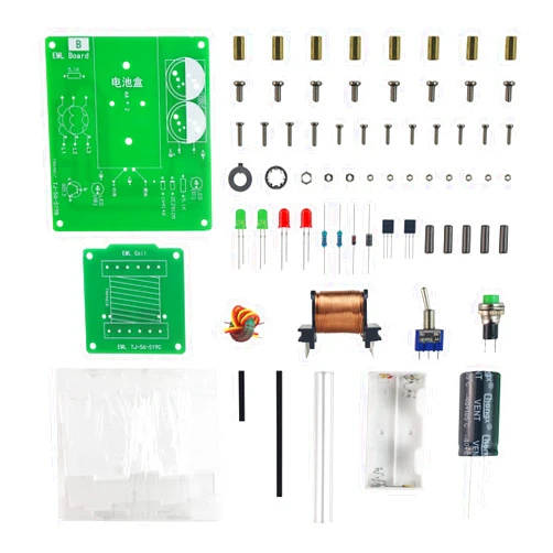 Yidab Soldering Practice Kit DIY Electromagnetic Cannon Toy Creative Shooting Game Kit Plug-in Circuit Kit Learn Soldering Kit for Beginners (06DCP01)