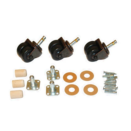 SheetMusicNorthwest Grand Piano Wheels Casters - Set of 3 - Dual Rubber Wheels