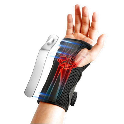 SAKIMA Wrist Brace for Carpal Tunnel - Adjustable Knob Hand Brace Night Support, Fits Left & Right Hand, Provide Maximum Wrist Support for Men and Women for Tendonitis Arthritis Sprains (5.5-8 inch)