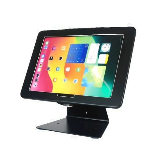 DDSHOW Desktop Anti-Theft Security Kiosk Stand Holder Enclosure for 11'' iPad Pro(M4) 2024,with Lock and Key,Flip &360°Rotating Horizontal or Vertical Design(Black)