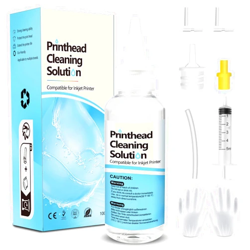 Fosgoit Printhead Cleaning Kit Inkjet Printers, Printer Cleaning Kit for Epson Ecotank Printer, Printer Cleaner Kit for HP, Inkjet Printer Head Cleaning Solution for Brother Print Head Liquid Nozzles