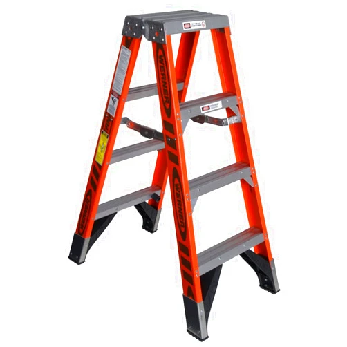 Werner Twin Stepladder,Fiberglass,IAA,4ft,T7400