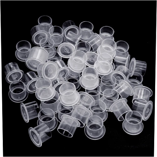 DERSTRA Tattoo Ink Cups 300PCS 14mm Medium Disposable Tattoo Pigment Caps with Base Plastic for Tattooing Tattoo MachineTattoo Supplies Tattoo Needles Tattoo Kits