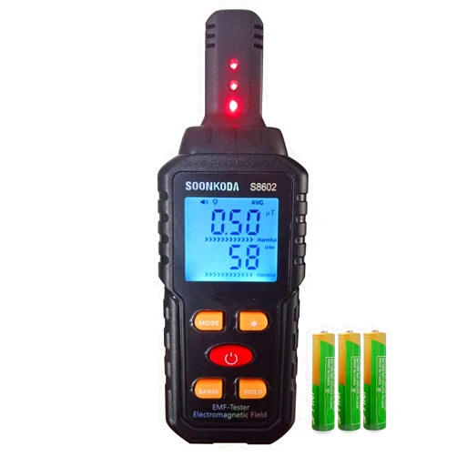 Soonkoda 3 in 1 EMF Meter,EMF Reader,Electromagnetic Field Radiation Detector,EMF Tester for Home,EMF Detector with sound light alarm,Ghost Hunting Equipmetent