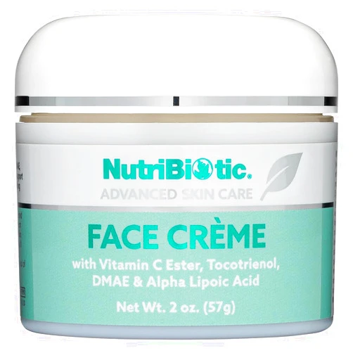 NutriBiotic – Antioxidant Properties Face Cream, 2 Oz with GSE | Deep Moisturizing with Aloe, Botanical Oils, DMAE, Tocotrienols, Vitamin C Ester, Alpha Lipoic Acid | Natural Fragrance | Paraben Free