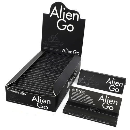 Yacool Rolling Papers With Filter Tips, 1 1/4 Size Black Classic Rolling Papers, 25 Pcaks Papers, Classic1.25 Paper, Natural Gum Arabic & Slow Burn