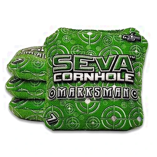 SEVA Cornhole | Marksman Series | ACL Certified Bags | Premium Quality | Regulation Toss Bags | Dual-Speed | Durable & Weather Resistant | Set of 4 Bags