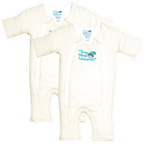 Magic Sleepsuit Merlin's Magic Sleepsuit 100% Cotton Baby Transition Swaddle - Cream 2-pack - 3-6 Months