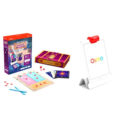 Osmo - Math Wizard and The Magical Workshop for iPad - Ages 6-8/Grades 1-2 - Addition & Subtraction - Curriculum-Inspired - STEM Toy iPad Base Included.