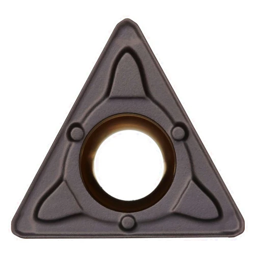 Sandvik Coromant CoroTurn 107 Wiper Carbide Turning Insert, TCMX, Triangle, WF Chipbreaker, GC3215 Grade, Multi-Layer Coating, TCMX 221-WF, 1/4