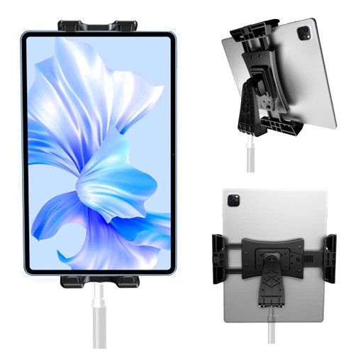 SENWOW Tablet Tripod Mount Adapter 360 Degree Rotatable Universal, Tablet Clamp Holder for Tripod, Selfie Stick, Monopod, Compatible with iPad Pro, iPad Air, iPad Mini, 3.5-13.5 Inch Phone Tablet