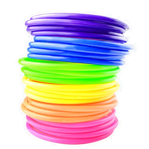 Topbuti 24 Pcs Multicolor Plastic Toss Rings Kids Ring Toss Game Carnival Rings for Speed and Agility Practice Games, Garden Backyard Outdoor Games, Bridal Shower Game, Game Booth