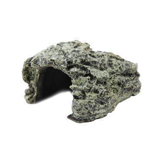 DEWIN Reptile Hideout Cave,Resin Rock Hides Habitat Decor Fish Tank Decorations Shelter Tortoise Basking Terrace Pet Terrarium Nest Decoration for Gecko,Spiders,Frogs,Fish,Turtles and Hermit Crabs