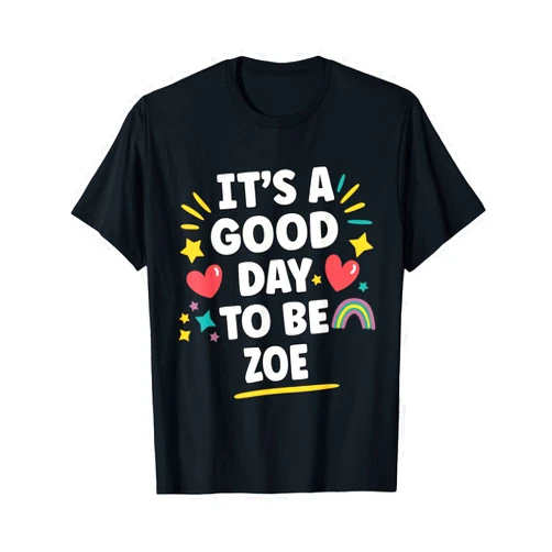 Custom Gifts For Women Gift For Zoe Zoe Personalized Retro Girls Custom Zoe Name T-Shirt