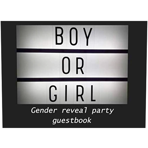 Eric Stockdo Boy or girl gender reveal party guestbook: Guestbook for vistors of a gender reveal party