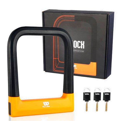 ICOCOPRO Anti Theft Heavy Duty Bicycle U Lock with 3 Keys, 18.76mm, Black, 5.32 in Width Inside Dimension