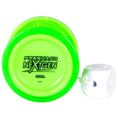 Duncan Toys Freehand Nextgen Yo-Yo [Neon Green], Unresponsive Pro Level Yo-Yo, Concave Bearing, Standard Counterweight Included