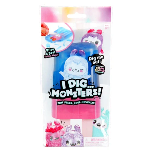 I Dig…Monsters I Dig... Monsters Popsicle Pack - 1pc Collectable ASMR Toy | Fun & Cute Stress Relief Toy - Styles May Vary