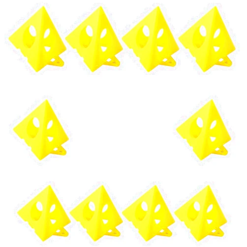 Lasenersm 10 Pieces Painters Cone Stands Mini Painting Stands Painting Cones Paint Tripod Cone Canvas and Cabinet Door Risers Acrylic and Epoxy Pouring Paint Canvas Support Stands, Yellow