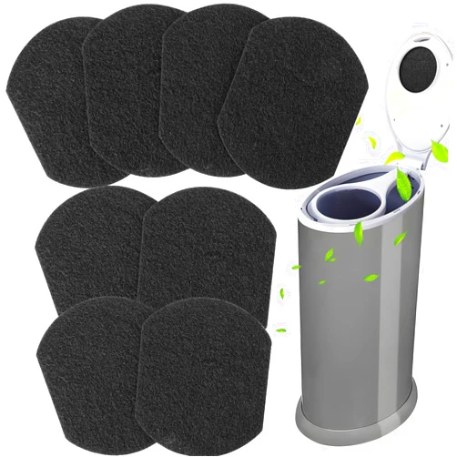 Vodolo 8Pcs Diaper Pail Deodorizer for Ubbi,Diaper Pail Odor Eliminator,Activated Charcoal Filter Odor Absorber Compatible with Ubbi Diaper Pail,High Adsorptivity Diaper Trash Can Odor Control