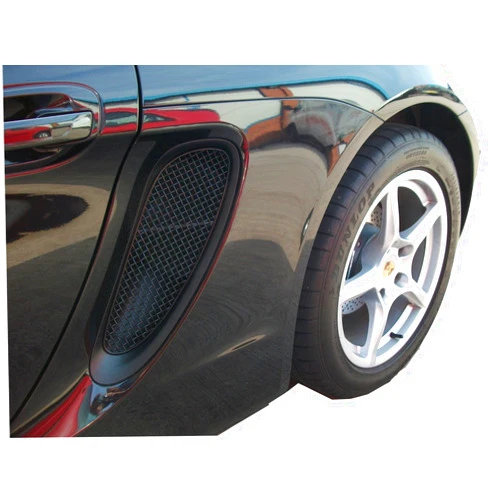 Zunsport Compatible with Porsche Cayman/Boxster 981 (All) - Side Vents Grill Set - Black Finish (2012 to 2016)