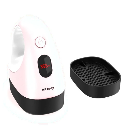 ARJudy Mini Heat Press Machine, Mini Heat Transfer Iron Press, 3 Heat Settings & Visible Temp, Portable Heat Press Easy for Crafts, T-Shirt, Hats, Shoes, Bags, Cap, and Small HTV Vinyl Projects (Pink)