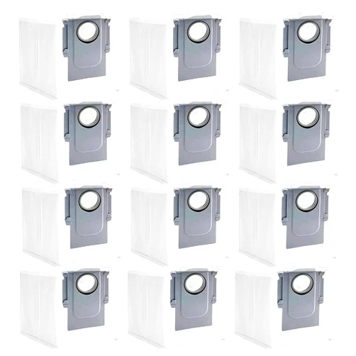 LesinaVac 12 Pack Dust Bags Compatible with Xiaomi Roborock S8+ / S8 Pro Ultra S7 MaxV/Max S7 Pro Ultra Q5 Q5+ Q7 Q7+ Q7 MAX+ Clean Base Automatic Dirt Disposal Bags, 3L Large Capacity Disposable Vacuum Bags