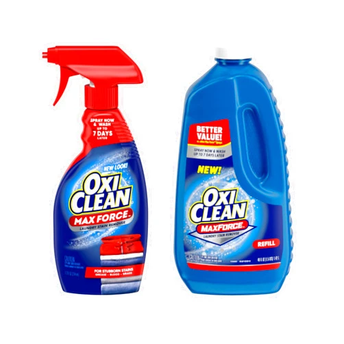 OxiClean Max Force Laundry Stain Remover Spray, 12 fl oz + 48 Fl Oz Refill Bottle Kit 60 Fl Oz Total