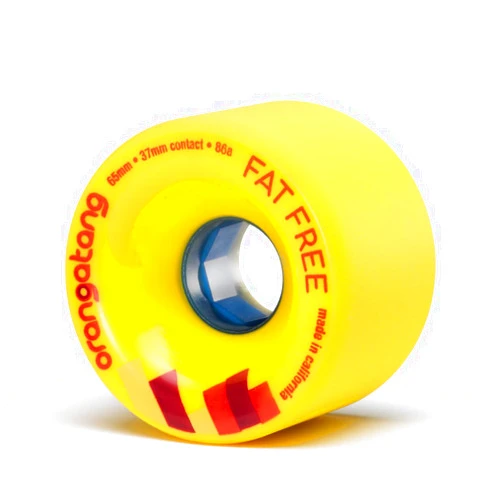 Orangatang Fat Free 65 mm Freeride Longboard Skateboard Wheels (Set of 4)