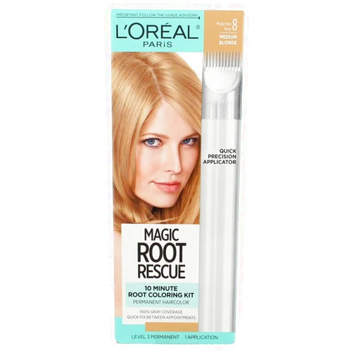 L'Oreal Paris Root Rescue Coloring Kit, Medium Blonde 8 (Pack of 3)