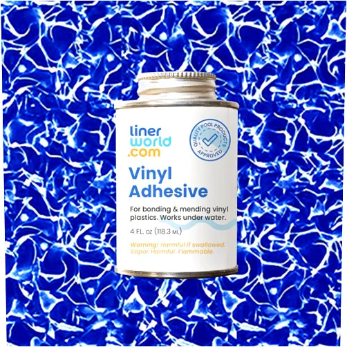 Generic LinerWorld Pool Liner Patch Repair Kit with 4oz Glue and 2'x2' Pool Patch - 3 Patterns (Serenity)
