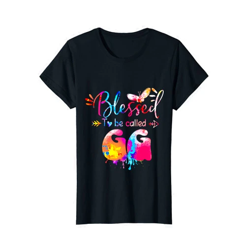 Chillever Blessed To Be Called GG Watercolor, Mama Gift T-Shirt