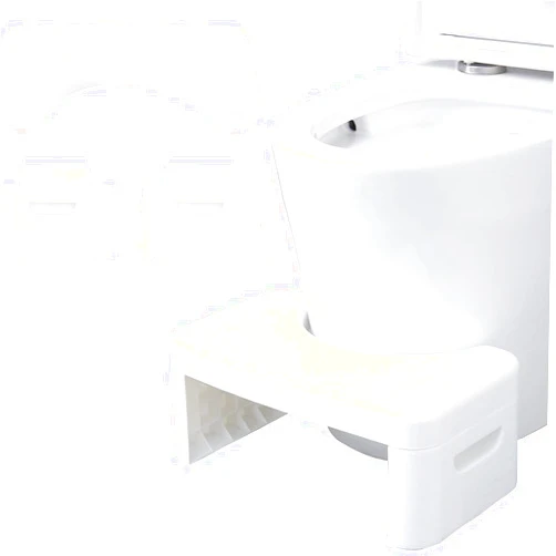 Soulagers Toilet Stool, Folding Toilet Stool, Squatting Toilet Stool, Bathroom Toilet Stool, Potty Step Stool, Splicable Poop Stool, Step Toilet Stool Bathroom (White-B)