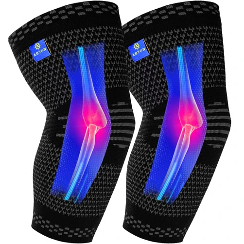 ABYON Medical Grade Elbow Compression Sleeve (2pack) Elbow Brace for Tendonitis and Tennis Elbow,Arthritis,Golf Elbow,Breathable and Supportive Elbow Brace Relief Elbow Pain for Men and Women