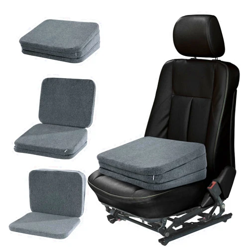 HOMBYS Adjustable Car Booster Seat for Short Drivers, 3 Heights for Different People, Adult Car Seat Cushions for Driving, Supportive Car Seat Pad for Lower Back Pain Relief-No Sagging-17