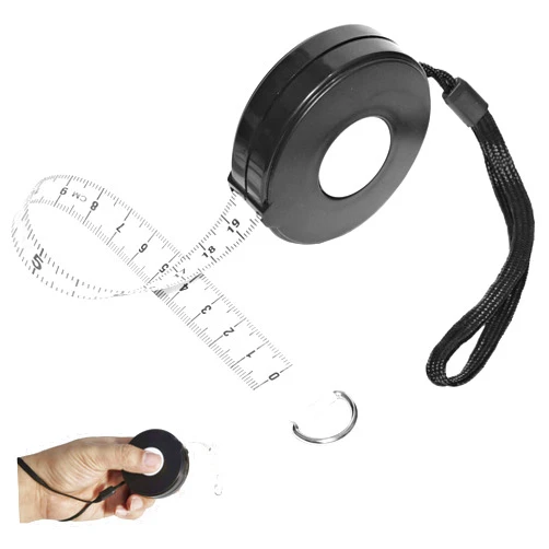 Dhana Style Retractable Measuring Tape Body Fabric Sewing Tailor Cloth Knitting Craft Measurements Tape 80-In/ 205cm With Mini Storage Pouch Type: DS-RM-Tape (BK)