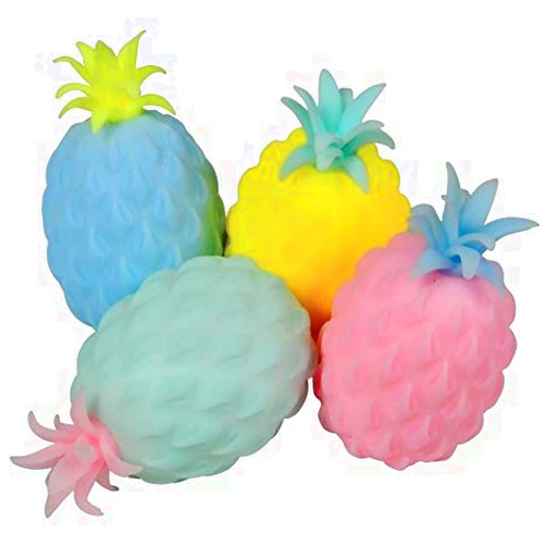 212 Main 3.2 oz Smooshy Stress Pineapples Toy - 4 Assorted Color