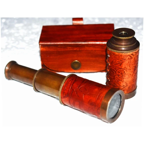 MARY NAUTICAL Nautical Telescope, Monocular Brass Spyglass Handheld Telescope Monocular for Bird Watching Hunting Hiking Travelling Collapsible.