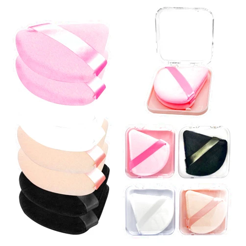 ZZJKeep 8 Pieces Triangle Powder Puff with 4 Travel Cases, Triangle Makeup Puff, Reusable Velour Cosmetic Foundation Blender Sponge for Loose Powder Body Powder, Beauty Makeup Tools (4 colors)