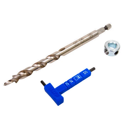Kreg KPHA308 Easy-Set Pocket Hole Drill Bit with Stop Collar & Gauge/Hex Wrench