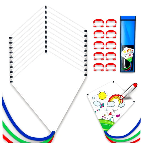 SGftre DIY Kite Making Kits for Boys and Girls, Extremely Easy to Fly Kite，Kite Present for Kids, Party Gift Bags, Art and Charity Day Tow Project Activities(10 Pack)