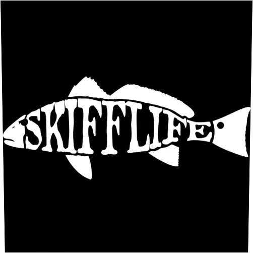 Skiff Life Redfish Fishing Decals with Skiff Life Text Fishing Stickers UV Protected Red Drum Fish Stickers by Skiff Life