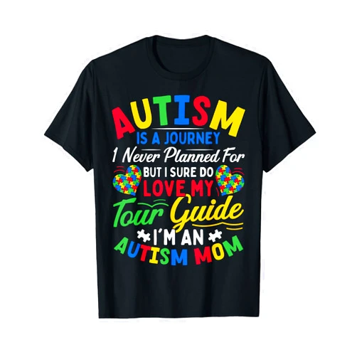 Autism Awareness Shirt Women Mom Autism Awareness Mom's Journey Women T-Shirt